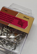 Pakket tuingesp + knoop + schuiver zilver 35mm (per2)