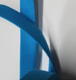 Tassenband katoen 25mm aqua