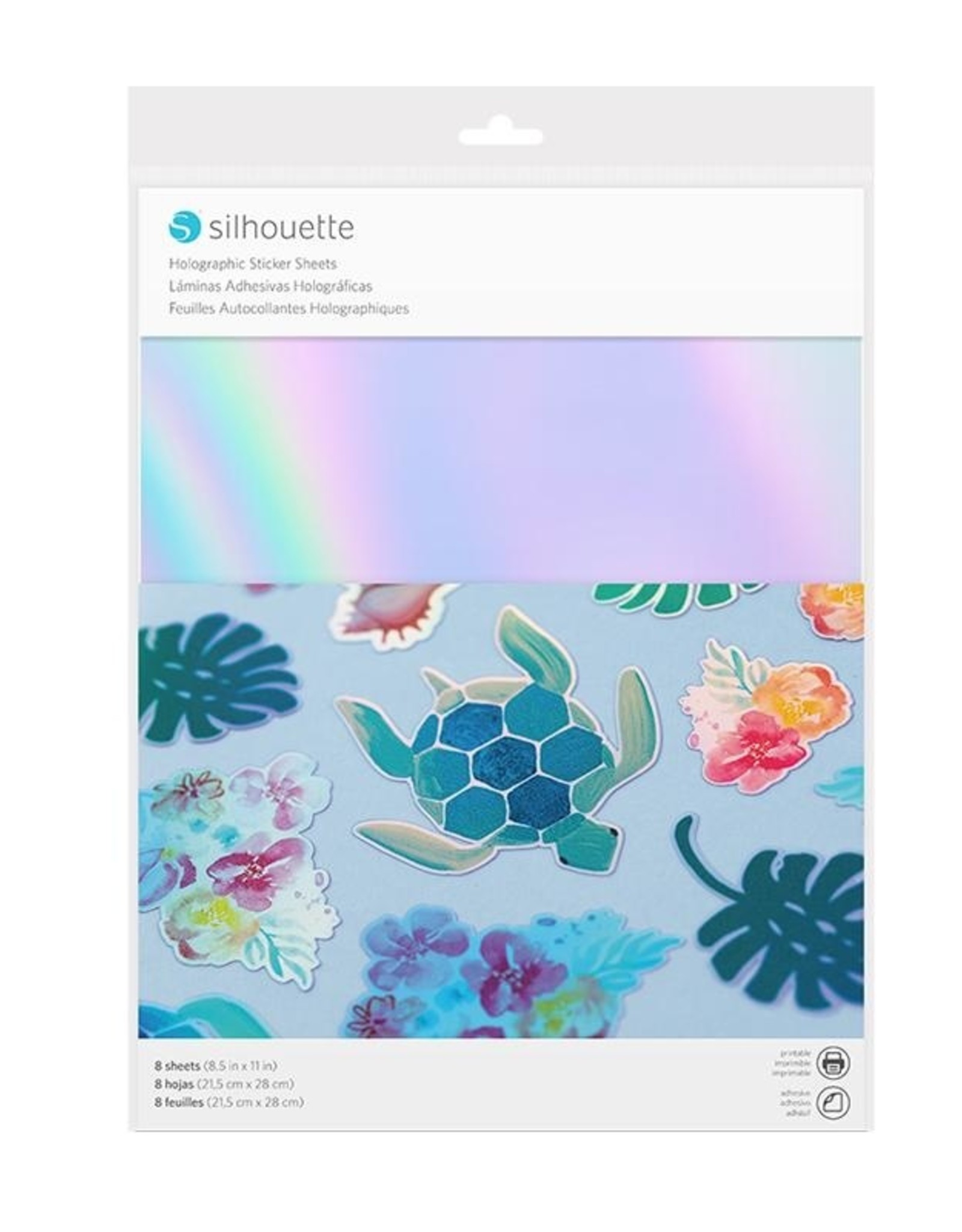 Silhouette holografisch sticker papier