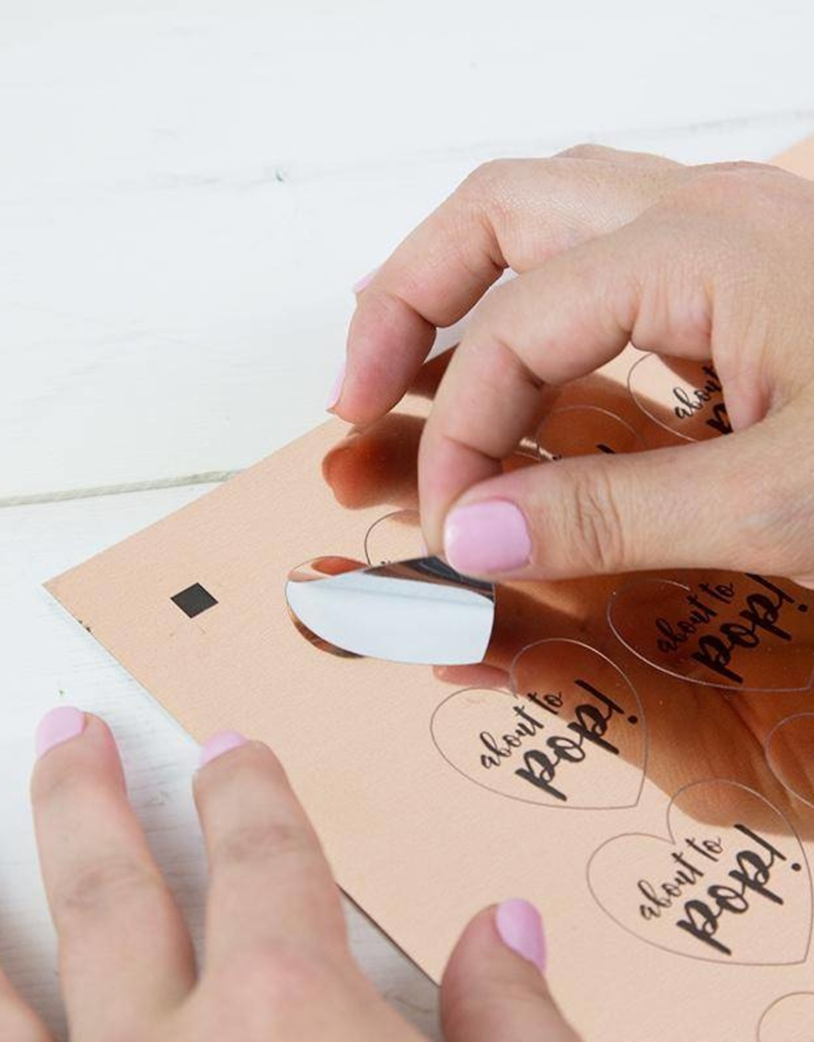 Silhouette rose-gold foil stickers