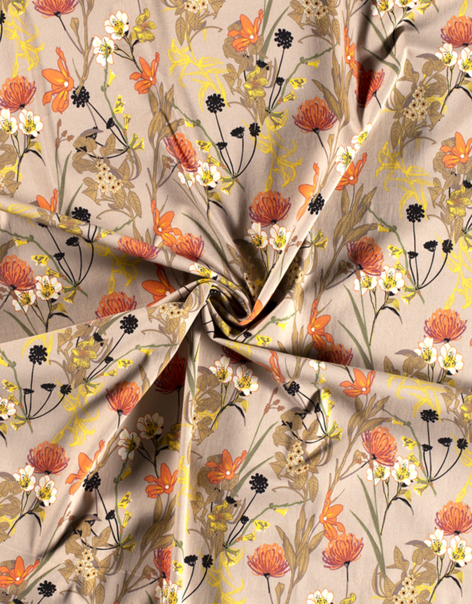 Bengaline beige met bloemenprint *MyImage