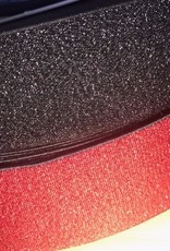 Elastiek zwart all-over glitter rood 40mm