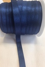 Lingerie elastiek 10mm glanzend marine blauw
