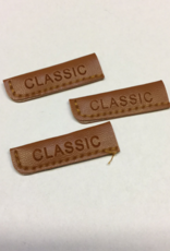 Cognac lederen koordeind CLASSIC smal