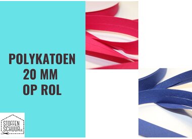 Biais polykatoen 20 mm op rol