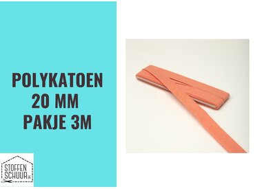 Biais polykatoen 20 mm per pakje 3 m