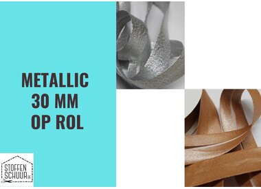 Biais metallic 30 mm op rol