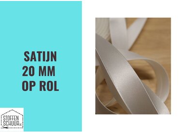 Biais satijn 20 mm op rol