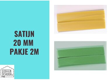 Biais satijn 20 mm per pakje 2 m