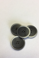 Knoop 4gaats met rand grijs gradé grootte 36