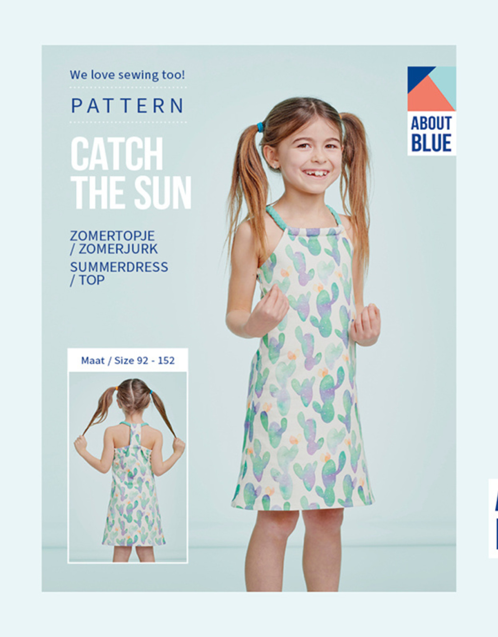 About Blue Fabrics Catch the sun kids zomertopje/zomerjurk