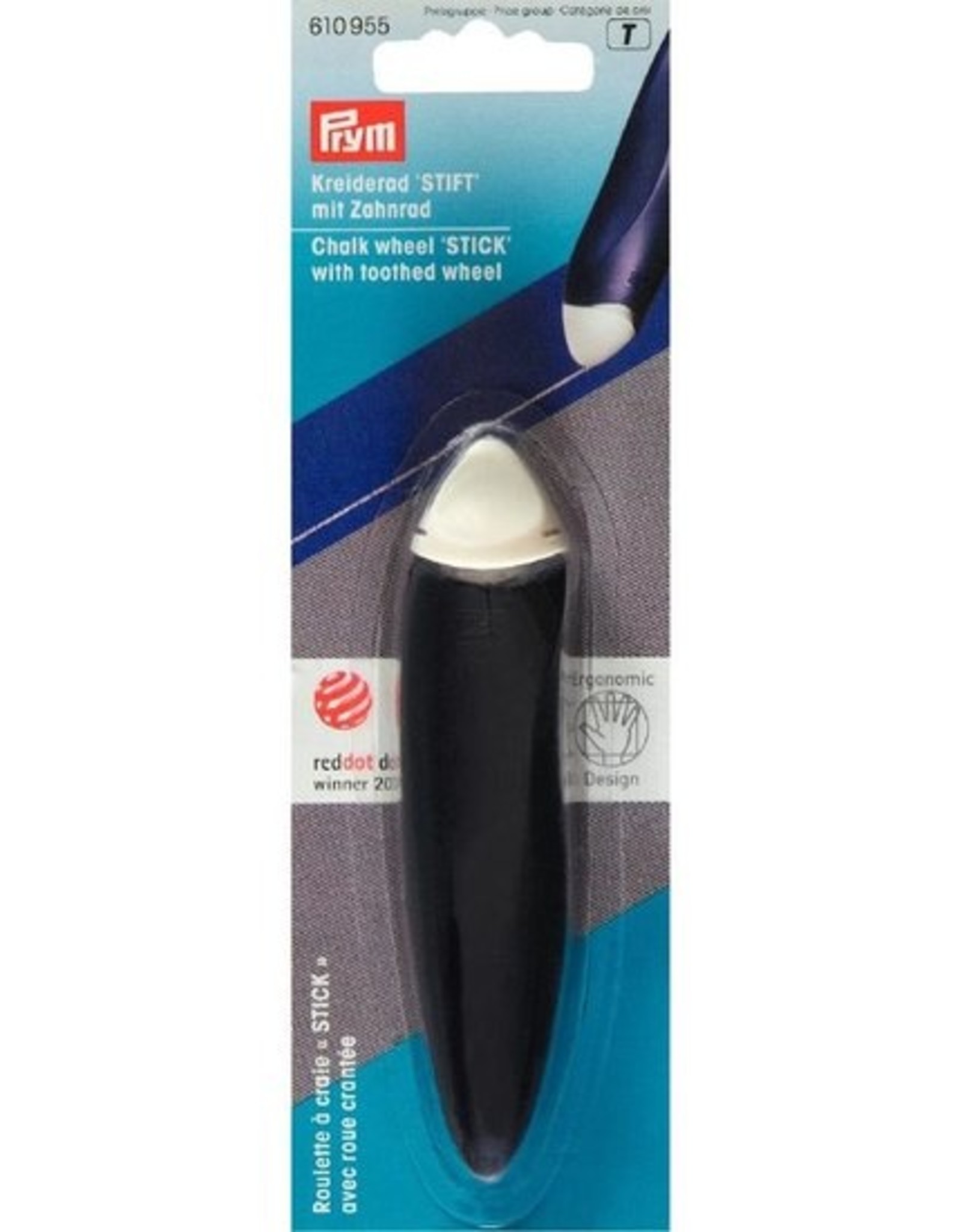 Prym - krijtradeerwieltje 'stokje' met kartelwieltje - 610 955
