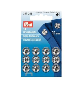 Prym - aannaaidrukkers 11mm zilver - 341 246