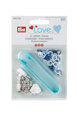 Prym - Drukknopen blauw/wit/lichtblauw Jersey 8mm - 390 702 Prym - Drukknopen blauw/wit/lichtblauw Jersey 8mm - 390 702