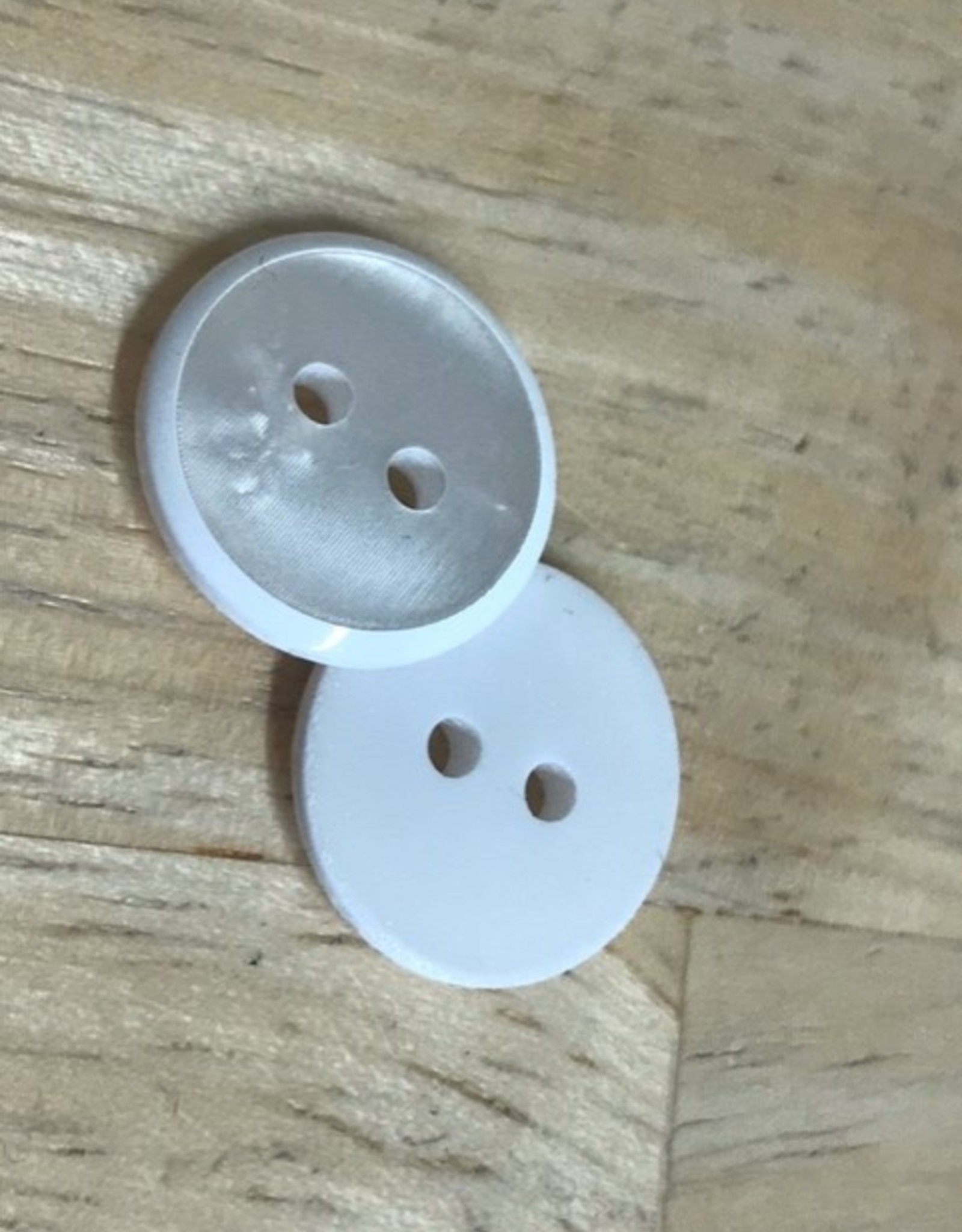 Knoop 15mm combi mat/glanzend 2gaats wit