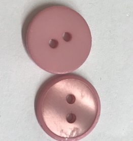 Knoop 15mm combi mat/glanzend 2gaats roze