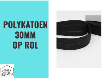 Biais polykatoen 30 mm op rol