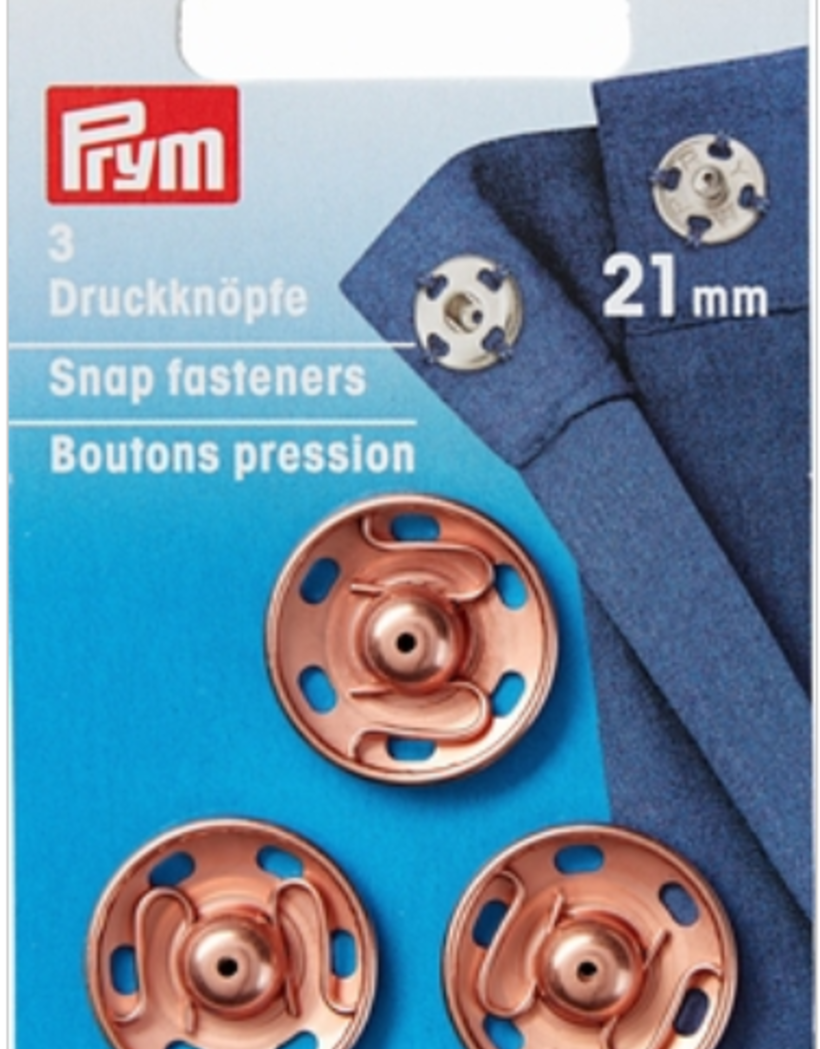 Prym - aannaaidrukkers roségold 21mm - 341 801
