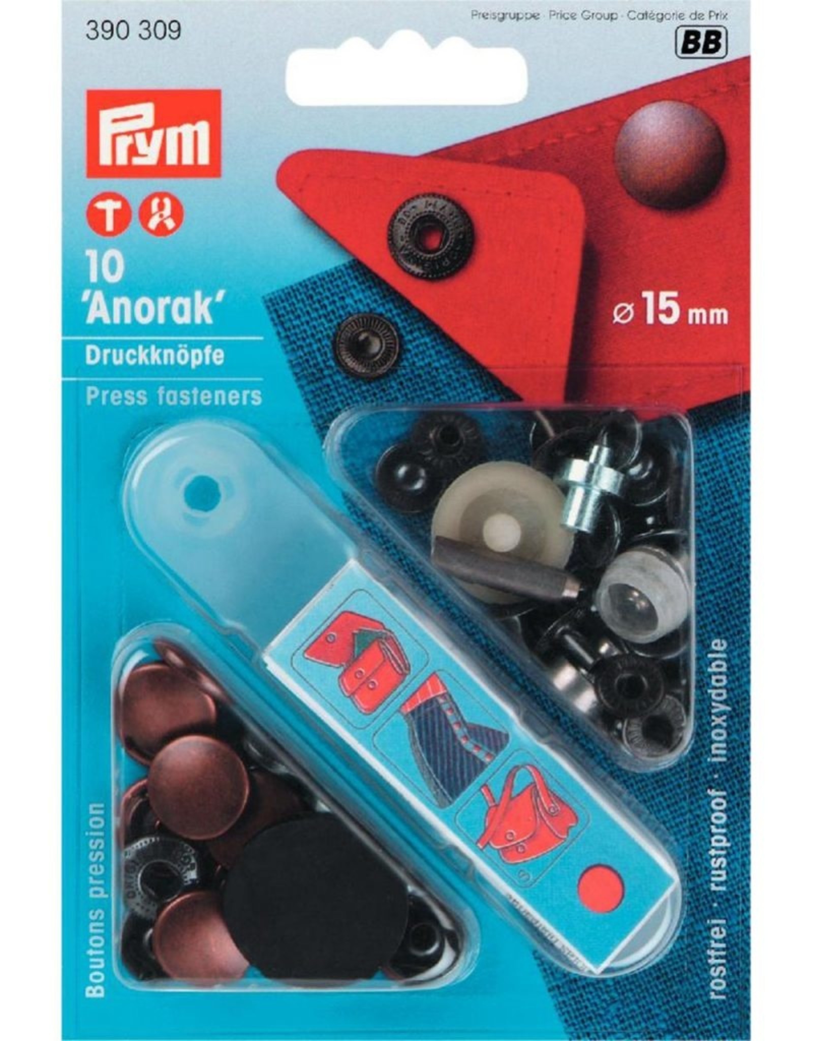 Prym Prym - Naaivrije drukknopen koper 15mm - 390 309