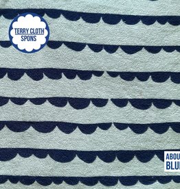 About Blue Fabrics Sea You - DOTTY STRIPES (Sponge/Terry Cloth)