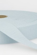 Stoffenschuur selectie Tassenband katoen 25mm lichtblauw col.002