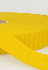 Stoffenschuur selectie Tassenband katoen 25mm geel col.052