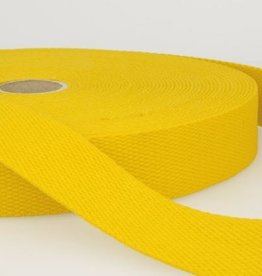 Tassenband katoen 25mm geel col.052