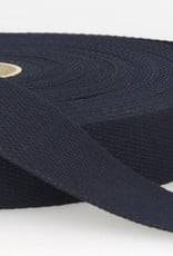 Tassenband katoen 25mm marine col.023 Tassenband katoen 25mm marine col.023