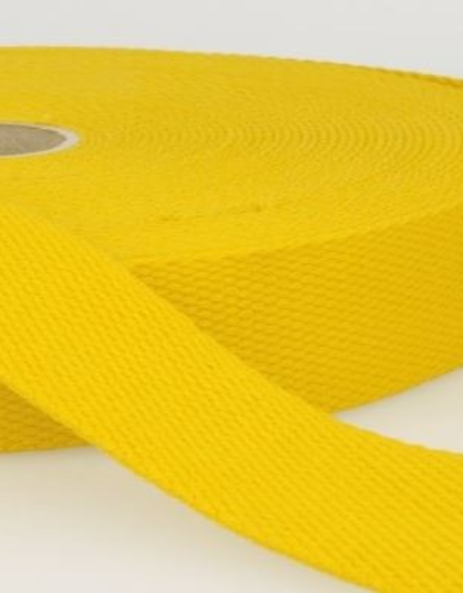 Stoffenschuur selectie Tassenband katoen geel 40mm col.052
