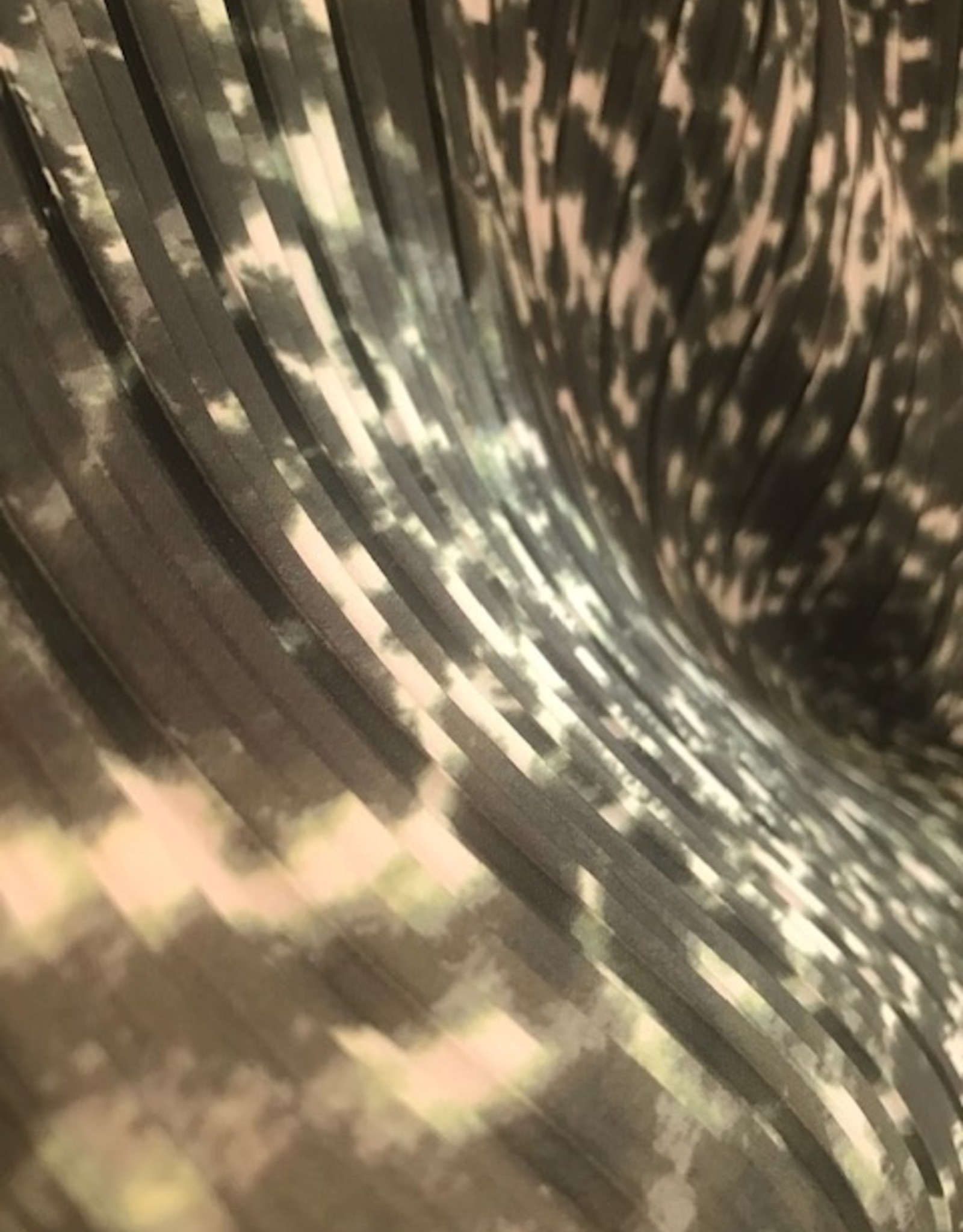 Plissée gedrukt groen wit gevlekt