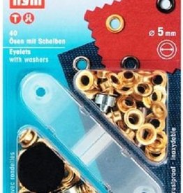 Prym - Ring+Schijf 5mm goud - 542 411