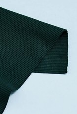 Organic 2x1 rib boordstof - Bottle Green