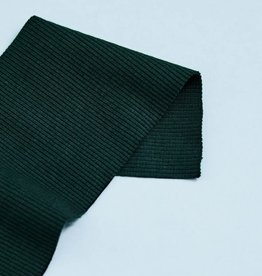 Organic 2x1 rib boordstof - Bottle Green