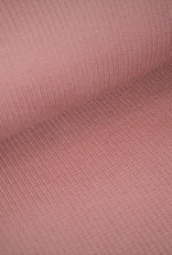 Organic 2x1 rib boordstof - Rose