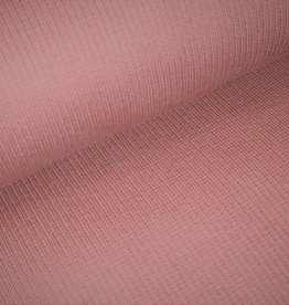 Organic 2x1 rib boordstof - Rose