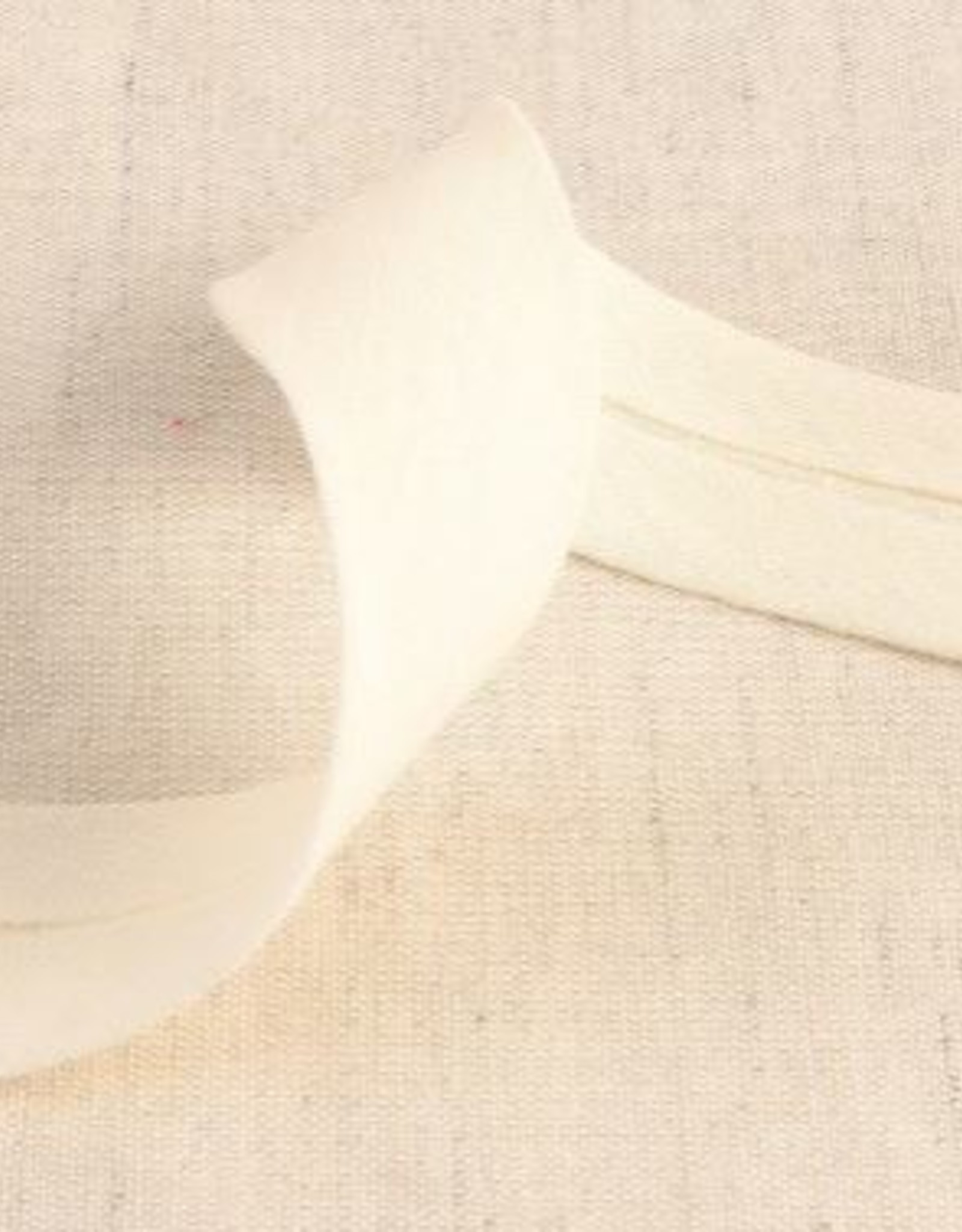 Biais double gauze 27mm op rol ecru