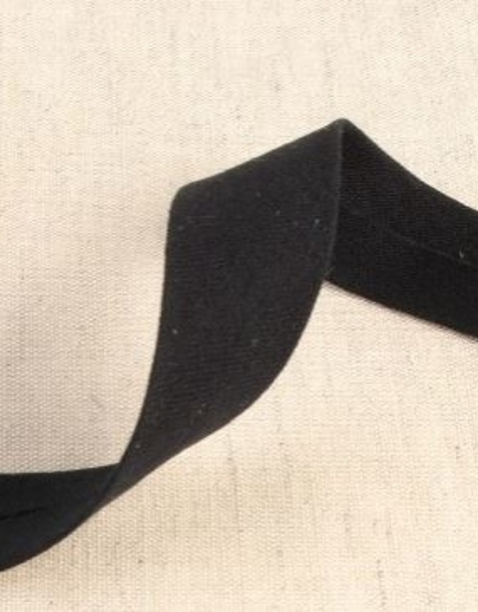 Biais double gauze 27mm op rol zwart