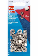 Prym - Navulling drukkopen anorak 12mm zilver - 390 331