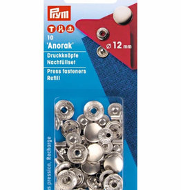 Prym - Navulling drukkopen anorak 12mm zilver - 390 331