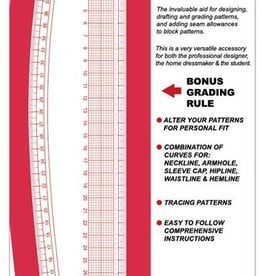 Meetlat French Curve met gradenboog