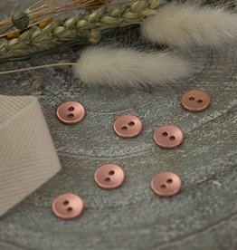 Button - 10 - Metal - Smooth - Rosé Copper - R