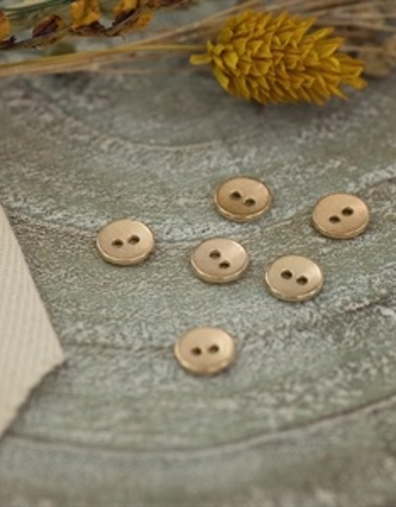 Button - 10 - Metal - Texture - Soft Gold - R