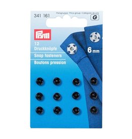 Prym - Aannaaidrukkers zwart 6mm - 341 161