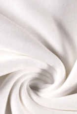 COUPON 30X140CM Katoenfleece gebroken wit