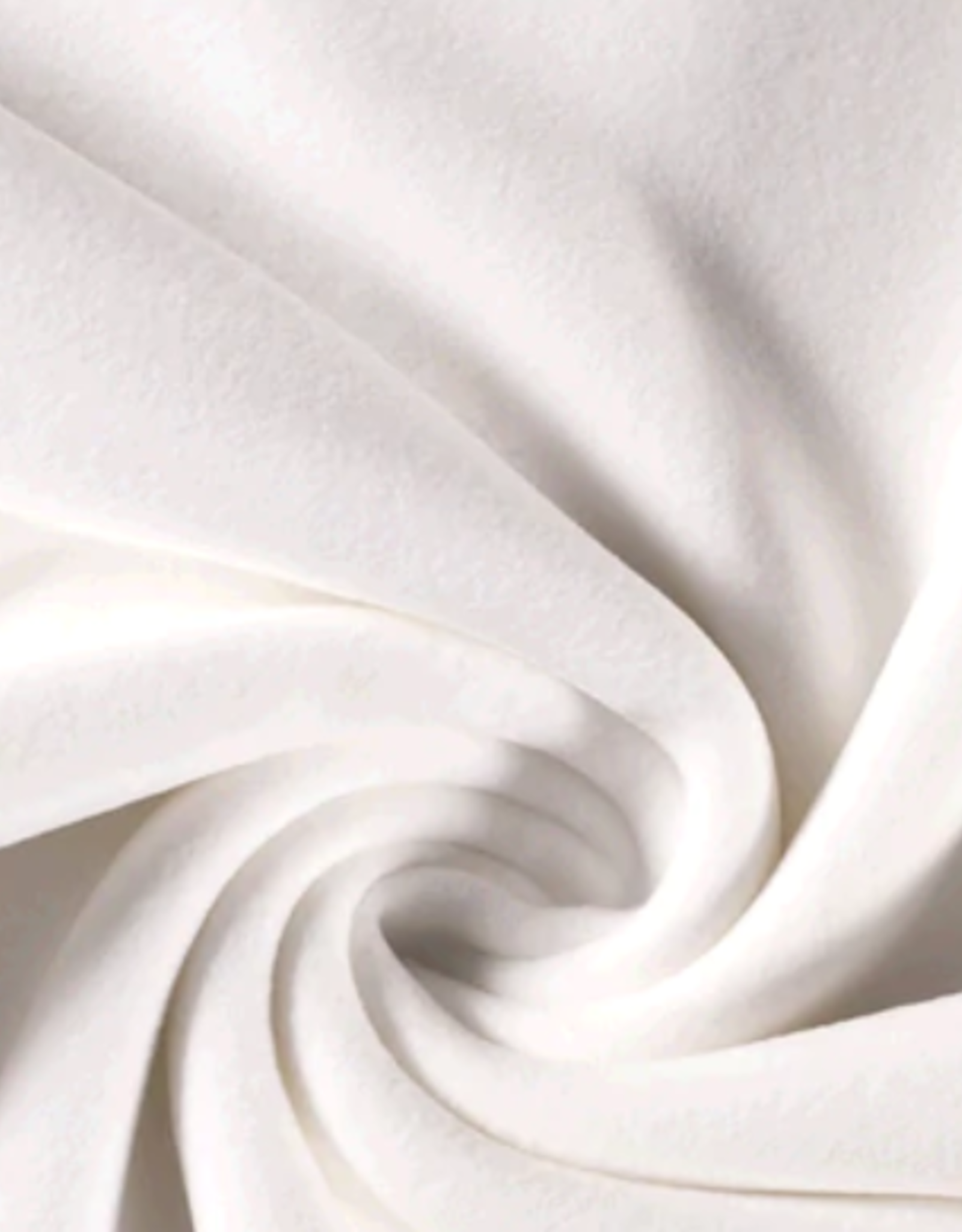 COUPON 30X140CM Katoenfleece gebroken wit