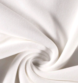 COUPON 30X140CM Katoenfleece gebroken wit