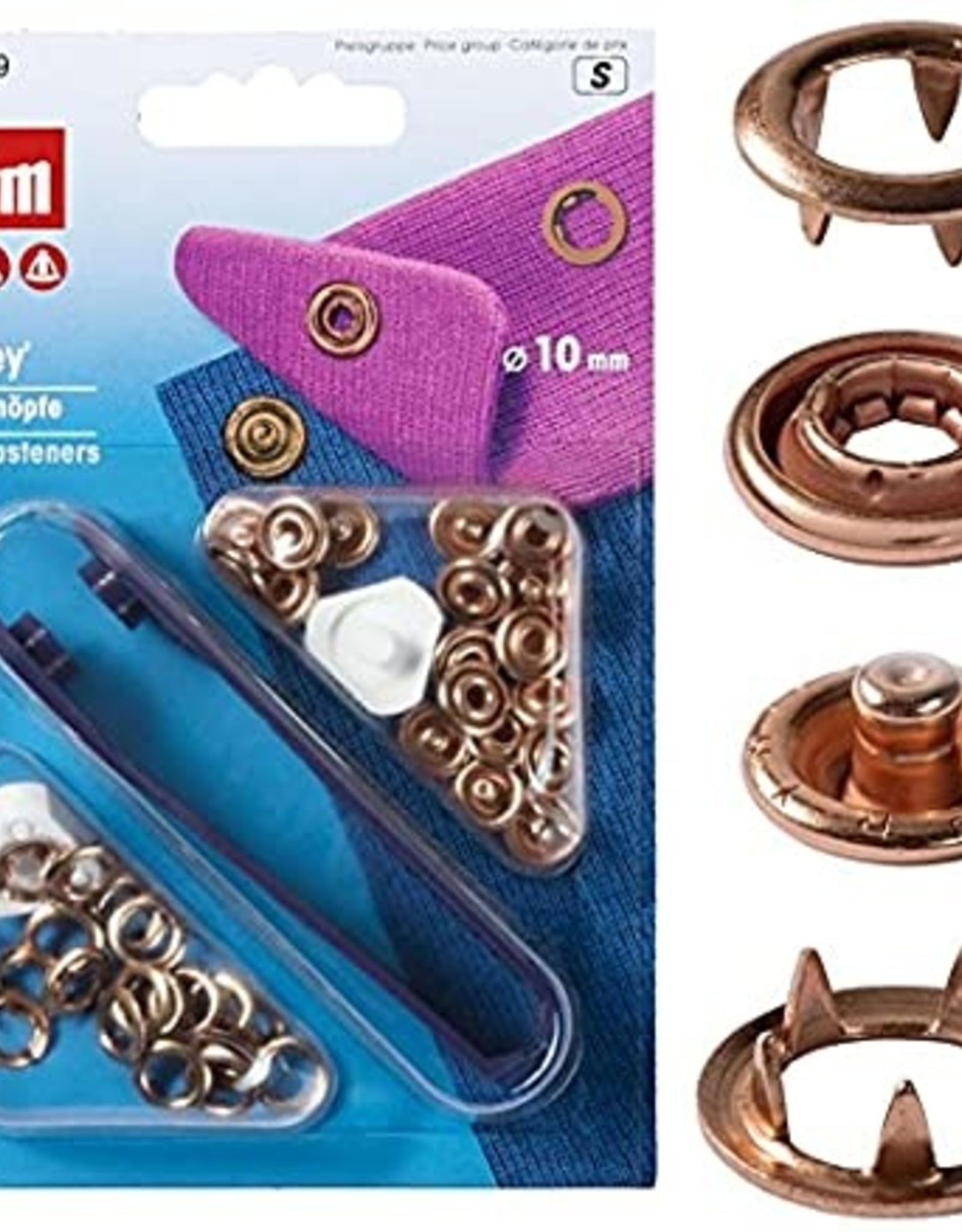 Prym - Naaivrije drukknopen open roségoud - 390 119