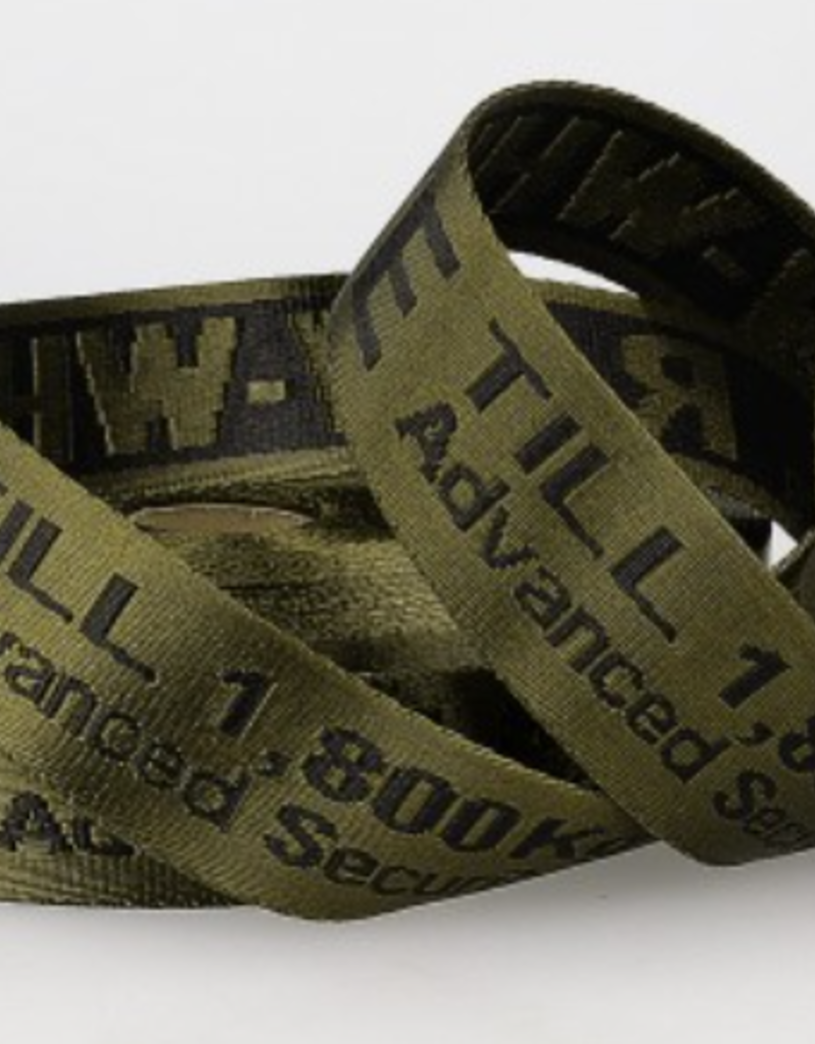 Tassenband met tekst RAW WEBBING 35mm - kaki