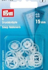 Prym - aannaaidrukkers  transparant 15mm - 347 106