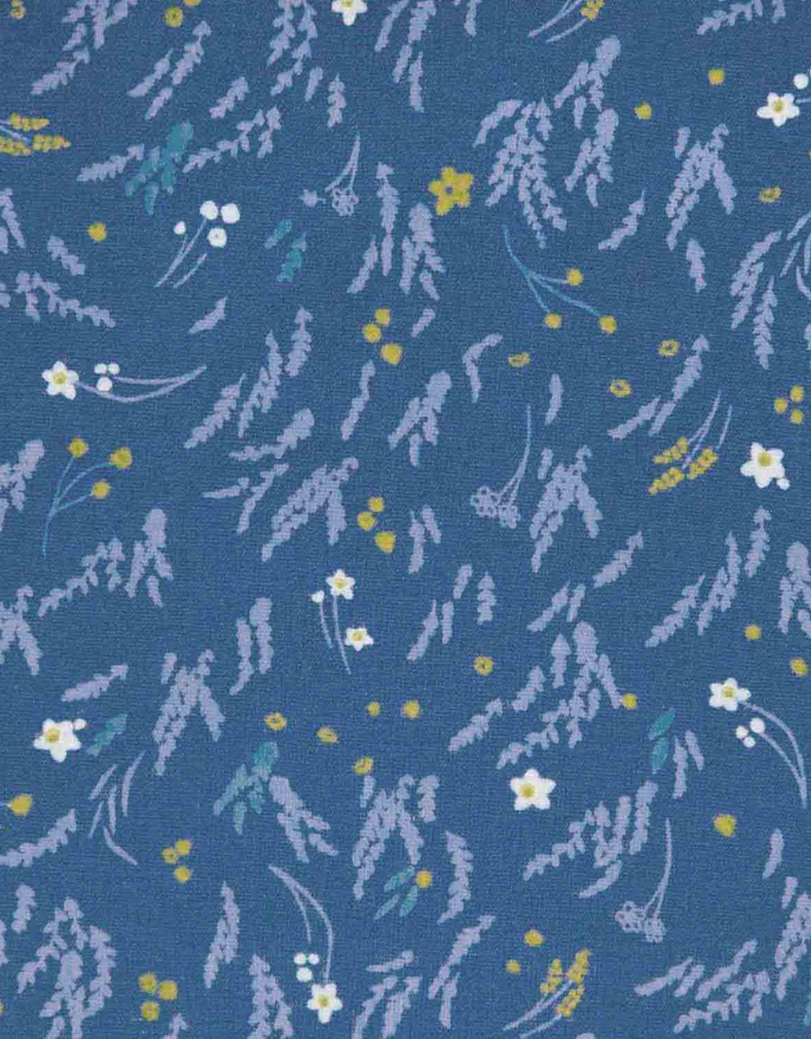 Katia Fabrics Denim Print Color Happy florist flower